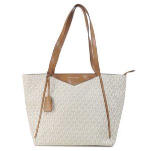 Michael Kors WHITNEY White Canvas tote